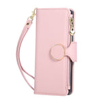 For Samsung Galaxy Z Fold7 5G Case Zipper Wallet Leather Phone Cover with Wrist Strap