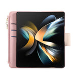 For Samsung Galaxy Z Fold7 5G Case Zipper Wallet Leather Phone Cover with Wrist Strap