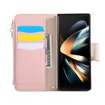 For Samsung Galaxy Z Fold7 5G Case Zipper Wallet Leather Phone Cover with Wrist Strap