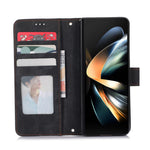 For Samsung Galaxy Z Fold7 5G Case PU Leather Wallet Phone Cover with Wrist Strap / Pen Holder