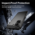 For Honor X7e 4G TPU Case Protective Phone Cover Carbon Fiber Texture Brushed