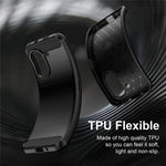 For Honor X7e 4G TPU Case Protective Phone Cover Carbon Fiber Texture Brushed