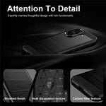 For Honor X7e 4G TPU Case Protective Phone Cover Carbon Fiber Texture Brushed