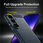 For Samsung Galaxy S26 FE TPU Case Protective Phone Cover Carbon Fiber Texture Brushed