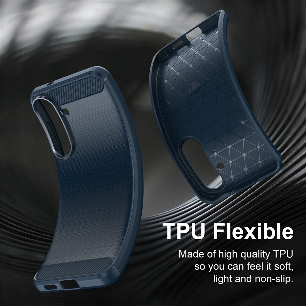 For Samsung Galaxy S26 FE TPU Case Protective Phone Cover Carbon Fiber Texture Brushed