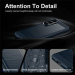 For Samsung Galaxy S26 FE TPU Case Protective Phone Cover Carbon Fiber Texture Brushed