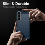 For Samsung Galaxy S26 FE TPU Case Protective Phone Cover Carbon Fiber Texture Brushed