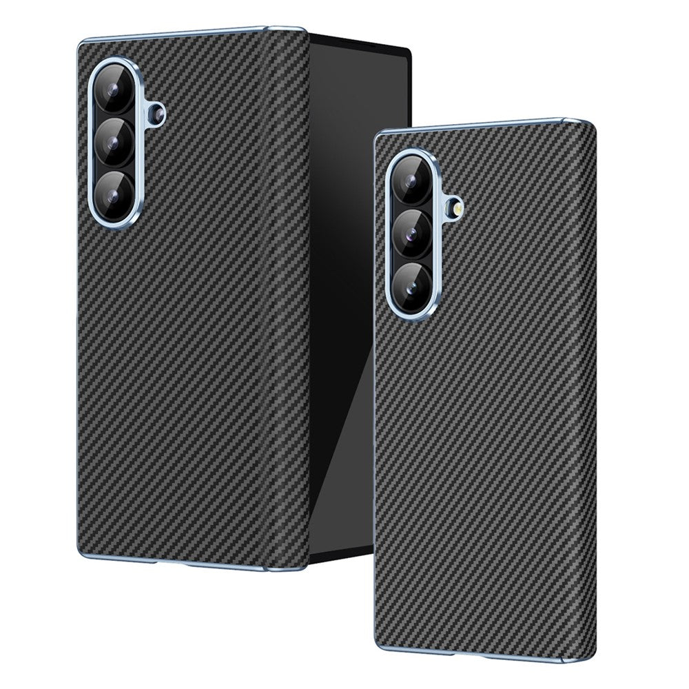 Til Samsung Galaxy Z Fold8 Ultra Cover Kulfibertekstur Læder Hardt PC Telefoncover