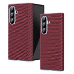 Til Samsung Galaxy Z Fold8 Ultra Cover Kulfibertekstur Læder Hardt PC Telefoncover