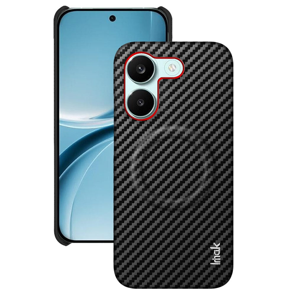 IMAK Ruiyi Series for Xiaomi Redmi Turbo 5 5G  /  Poco X8 Pro 5G Magnetic Case Carbon Fiber Texture Leather + PC Phone Cover
