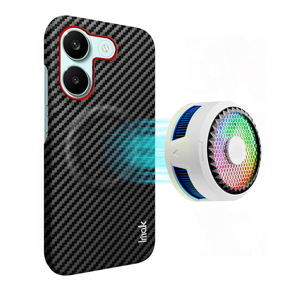 IMAK Ruiyi Series for Xiaomi Redmi Turbo 5 5G  /  Poco X8 Pro 5G Magnetic Case Carbon Fiber Texture Leather + PC Phone Cover