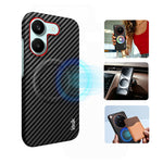 IMAK Ruiyi Series for Xiaomi Redmi Turbo 5 5G  /  Poco X8 Pro 5G Magnetic Case Carbon Fiber Texture Leather + PC Phone Cover