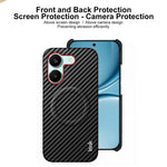 IMAK Ruiyi Series for Xiaomi Redmi Turbo 5 5G  /  Poco X8 Pro 5G Magnetic Case Carbon Fiber Texture Leather + PC Phone Cover
