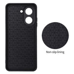 Xiaomi Redmi A5 NFC (EU) (173,45 mm) skal kolfiberstruktur läderbelagd TPU PC mobilskal med metallring för magnetiskt bilfäste