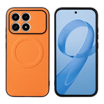 Xiaomi Poco F8 Pro 5G / Redmi K90 5G-cover med kulfiberstruktur, læderbeklædt TPU- og PC-mobilcover med metalring til magnetisk bilmontering