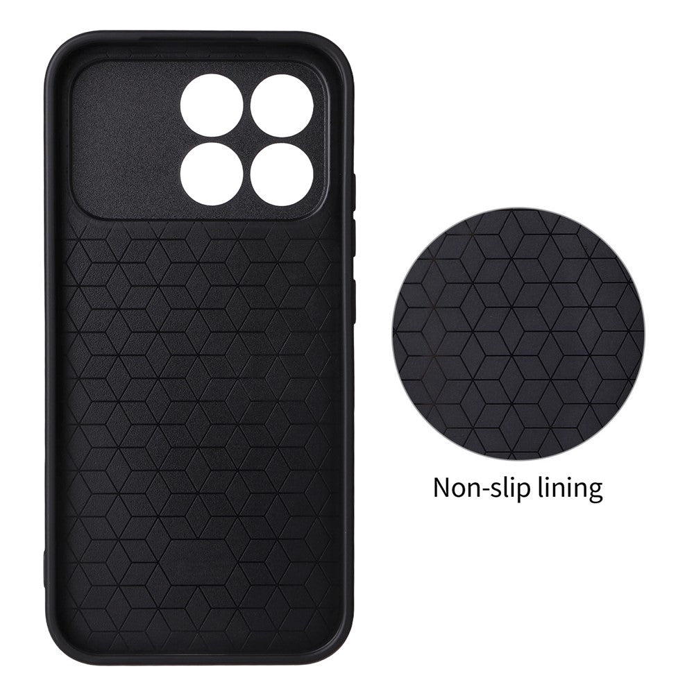 Xiaomi Poco F8 Pro 5G / Redmi K90 5G-cover med kulfiberstruktur, læderbeklædt TPU- og PC-mobilcover med metalring til magnetisk bilmontering