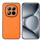 Xiaomi Redmi Note 15 Pro 5G (Global) PC + TPU-mobilcover med kulfiberstruktur, læderbelægning og metalring til magnetisk bilmontering