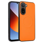 For Xiaomi Poco C81 4G  /  C81 Pro 4G  /  C85x 5G  /  Redmi A7 Pro 4G (171.56mm)  /  A7 Pro 5G Case Carbon Fiber Texture Leather Coated TPU PC Phone Cover with Metal Ring for Magnetic Car Mount