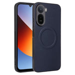 For Xiaomi Poco C81 4G  /  C81 Pro 4G  /  C85x 5G  /  Redmi A7 Pro 4G (171.56mm)  /  A7 Pro 5G Case Carbon Fiber Texture Leather Coated TPU PC Phone Cover with Metal Ring for Magnetic Car Mount