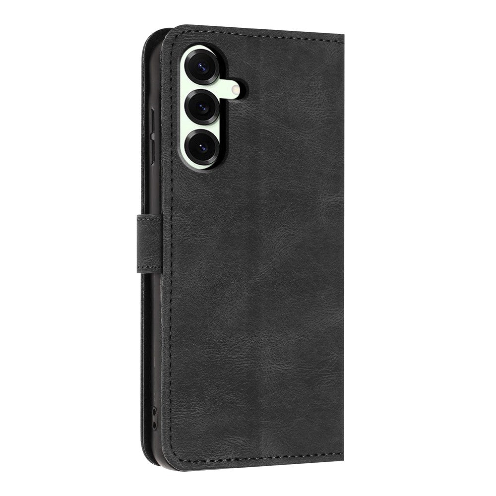 For Samsung Galaxy S25+ Wallet Case Butterfly Flower Imprint PU Leather Phone Cover with Wrist Strap