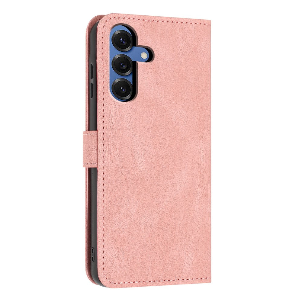 For Samsung Galaxy S25 Wallet Case Butterfly Flower Imprint PU Leather Phone Cover with Wrist Strap