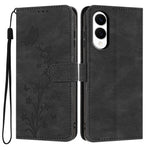 Samsung Galaxy S25 Edge Plånboksfodral Fjärilsblommigt PU-läderfodral med handledsrem