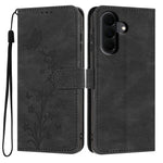 For Samsung Galaxy A57 5G Wallet Case Butterfly Flower Imprint PU Leather Phone Cover with Wrist Strap