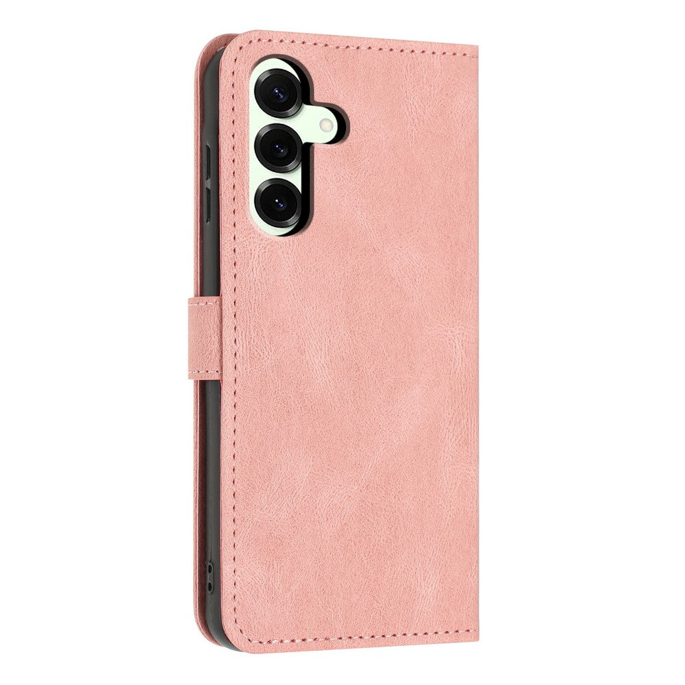For Samsung Galaxy A36 5G Wallet Case Butterfly Flower Imprint PU Leather Phone Cover with Wrist Strap