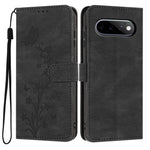 For Google Pixel 11 / Pixel 11 Pro Wallet Case Butterfly Flower Imprint PU Leather Phone Cover with Wrist Strap
