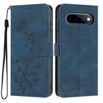 For Google Pixel 11 / Pixel 11 Pro Wallet Case Butterfly Flower Imprint PU Leather Phone Cover with Wrist Strap
