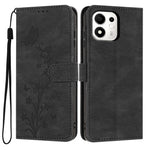 For Honor 600 Smart 5G / X7e Plus 5G Wallet Case Butterfly Flower Imprint PU Leather Phone Cover with Wrist Strap