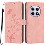 For Xiaomi Redmi Note 15 5G (Global)  /  Note 15 4G (Global)  /  Poco M8 5G Wallet Case Butterfly Flower Imprint PU Leather Phone Cover with Wrist Strap
