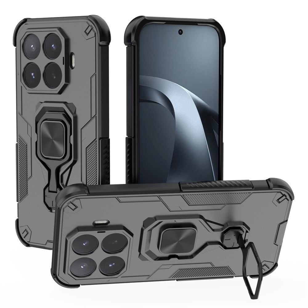 For Xiaomi 17T Case Rotatable Ring Kickstand PC + TPU Shockproof Phone Cover