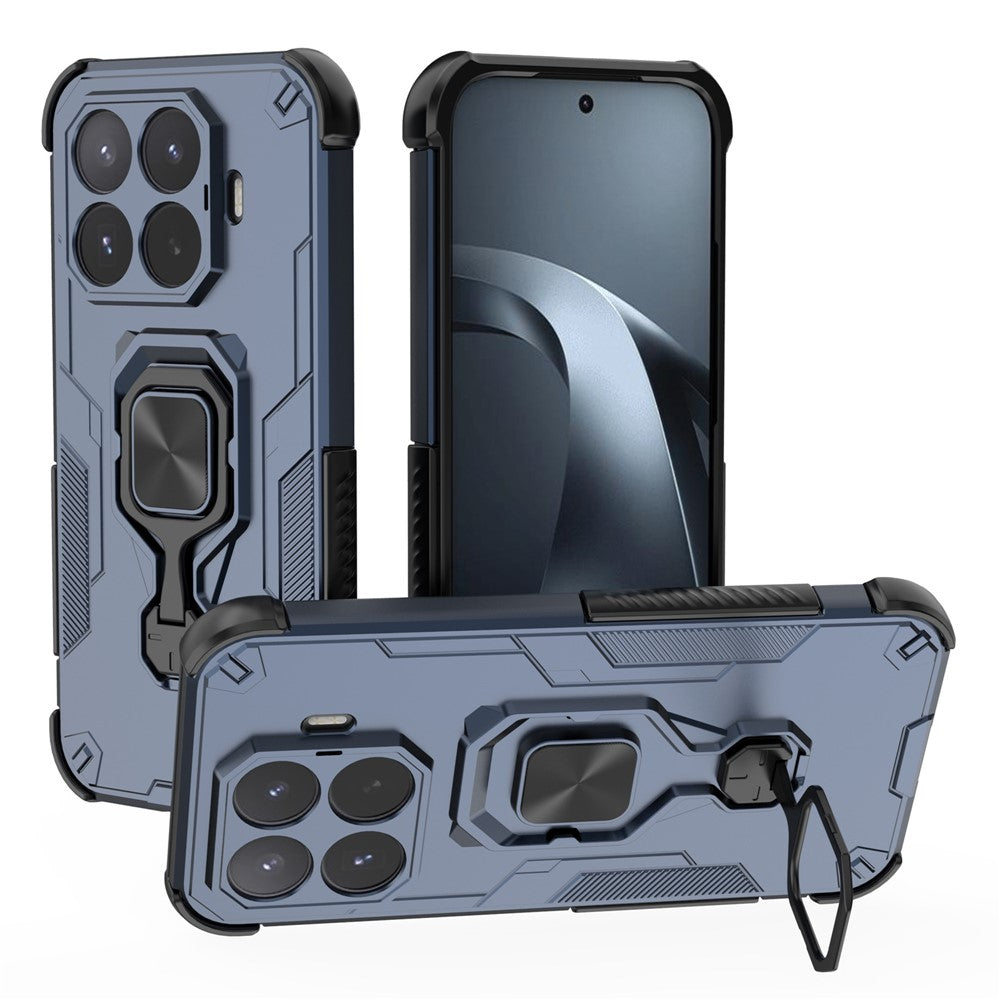 For Xiaomi 17T Case Rotatable Ring Kickstand PC + TPU Shockproof Phone Cover