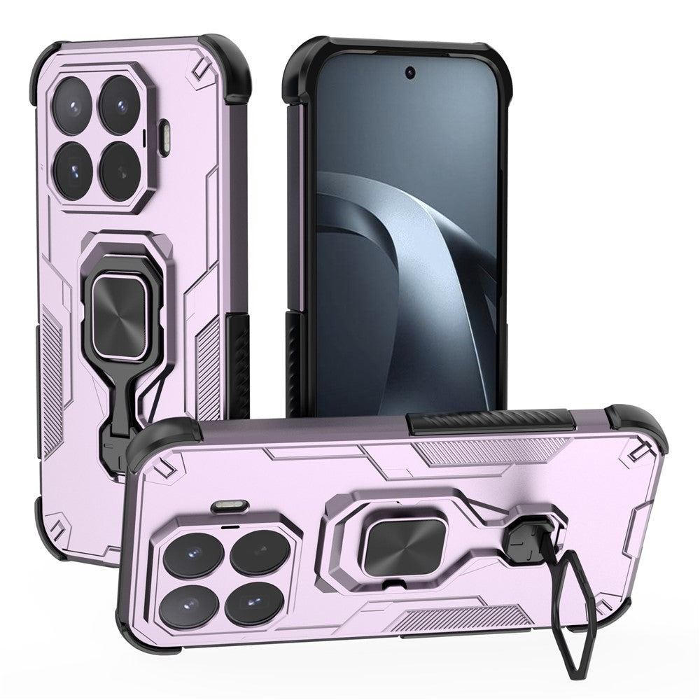 For Xiaomi 17T Case Rotatable Ring Kickstand PC + TPU Shockproof Phone Cover