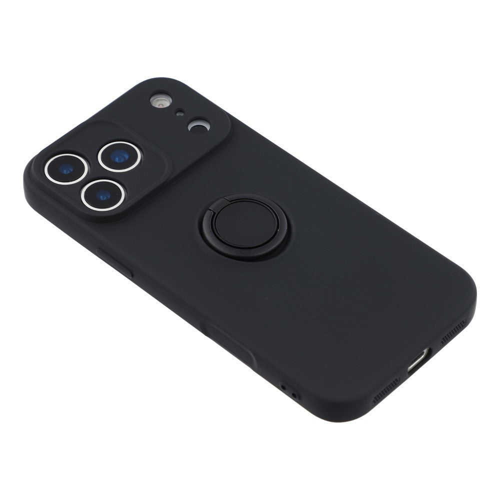 For iPhone 18 Pro Max / 17 Pro Max Silicone Case with Strap Ring Kickstand Phone Cover