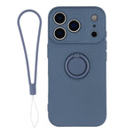 For iPhone 18 Pro Max / 17 Pro Max Silicone Case with Strap Ring Kickstand Phone Cover
