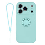 For iPhone 18 Pro Max / 17 Pro Max Silicone Case with Strap Ring Kickstand Phone Cover