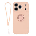 For iPhone 18 Pro Max / 17 Pro Max Silicone Case with Strap Ring Kickstand Phone Cover