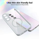 For Samsung Galaxy S26 FE / S25 FE Magnetic Case Transparent PC + TPU Shockproof Skin-friendly Phone Cover