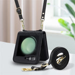 For Samsung Galaxy Z Flip7 FE 5G / Flip6 5G Case Rhombic Leather + PC Folding Phone Cover with Wrist Strap / 1.5m Long Strap