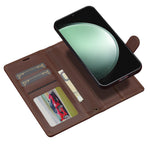 LC.IMEEKE L2 Series for Samsung Galaxy S26 FE Case PU Leather Wallet Detachable Magnetic Phone Cover