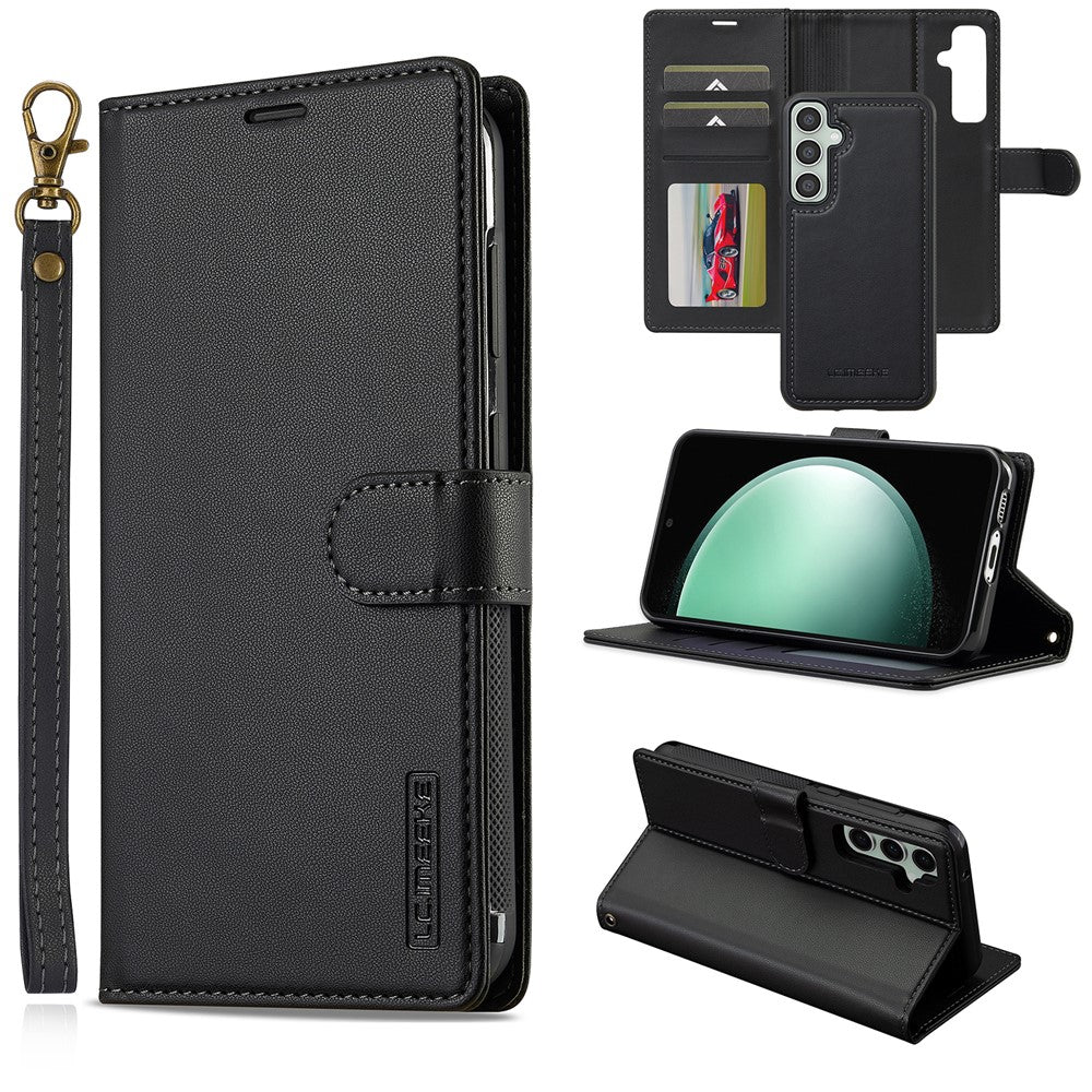 LC.IMEEKE L2 Series for Samsung Galaxy S26 FE Case PU Leather Wallet Detachable Magnetic Phone Cover