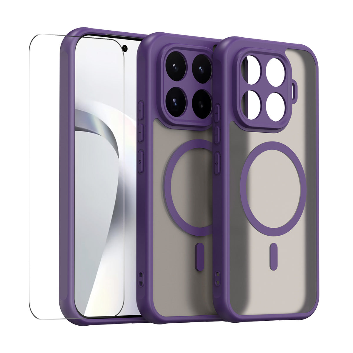 HAT PRINCE for Xiaomi 17T ENKAY  Magnetic Case with Tempered Glass Support Ultrasonic Unlocking PC TPU Matte Phone Cover
