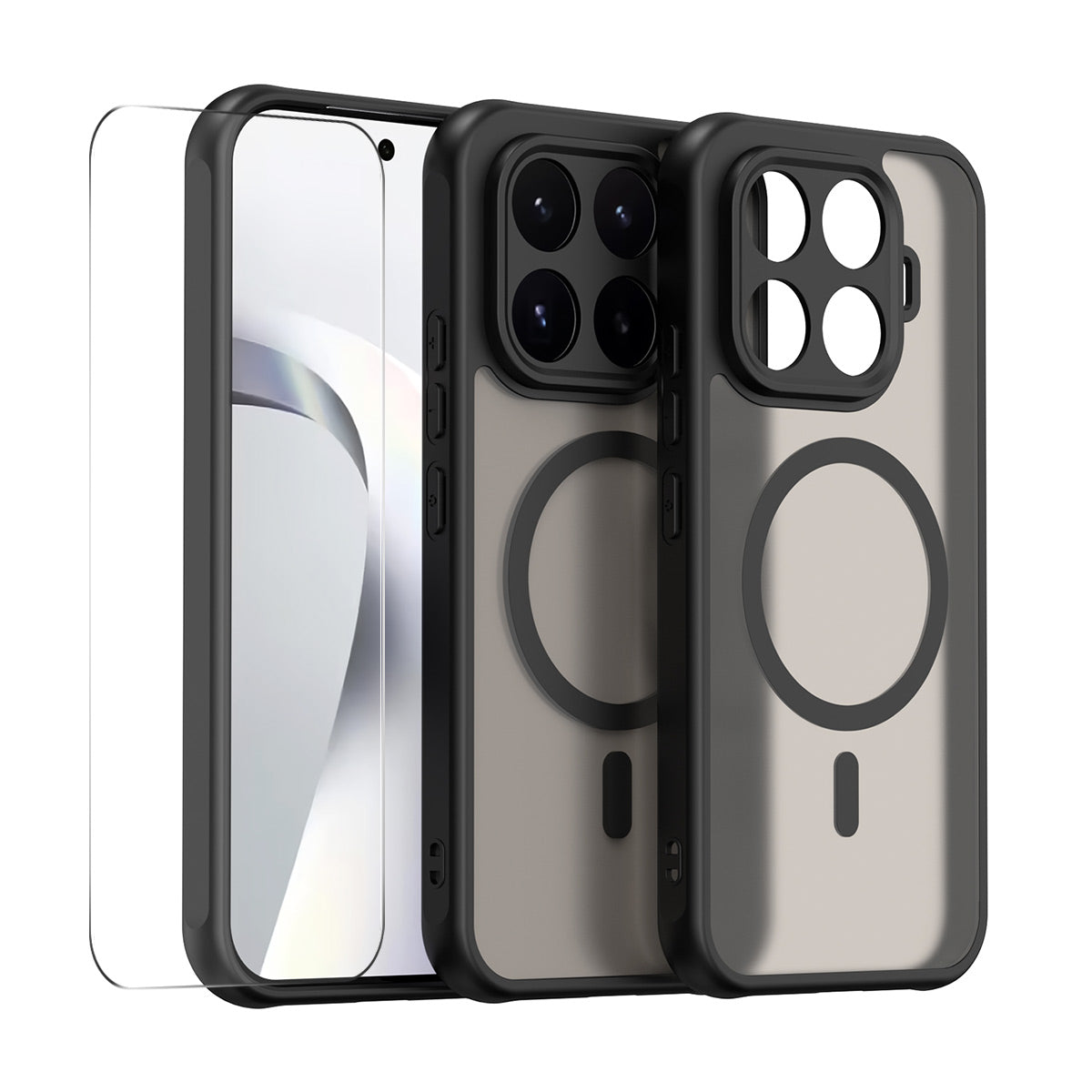 HAT PRINCE for Xiaomi 17T Pro ENKAY  Magnetic Case with Tempered Glass Support Ultrasonic Unlocking PC TPU Matte Phone Cover