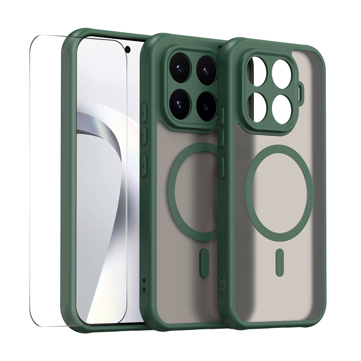 HAT PRINCE for Xiaomi 17T Pro ENKAY  Magnetic Case with Tempered Glass Support Ultrasonic Unlocking PC TPU Matte Phone Cover