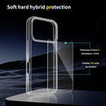 For iPhone 18 Pro / 17 Pro Clear Phone Case TPU+Acrylic Shockproof Phone Back Cover