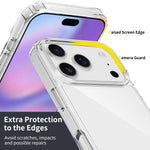 For iPhone 18 Pro / 17 Pro Clear Phone Case TPU+Acrylic Shockproof Phone Back Cover
