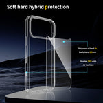 For iPhone 18 Pro Max / 17 Pro Max Clear Phone Case TPU+Acrylic Shockproof Phone Back Cover