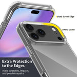 For iPhone 18 Pro Max / 17 Pro Max Clear Phone Case TPU+Acrylic Shockproof Phone Back Cover
